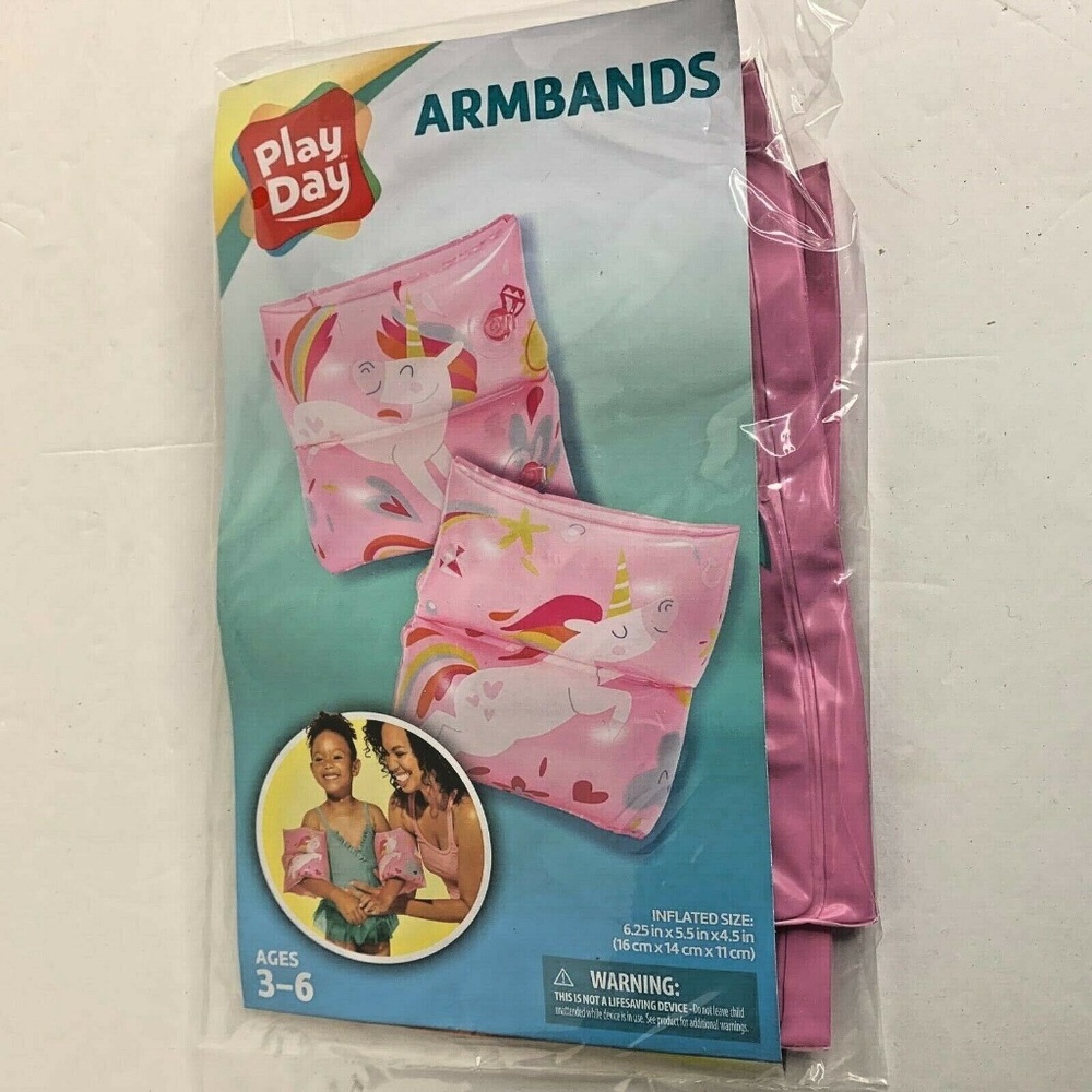 New Play Day Armbands Arm Bands Pink Unicorn 3-6 Y
